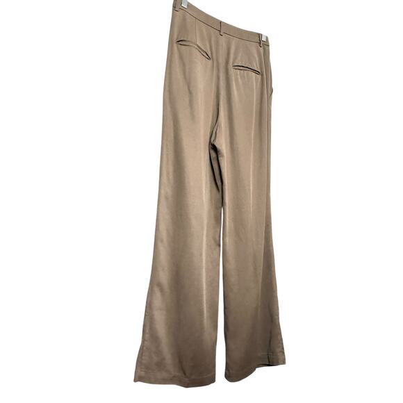 Reformation Mason Pleated 100% Tencel Lyocell-Twill Wide Leg Pants Size 4P - Picture 11 of 16